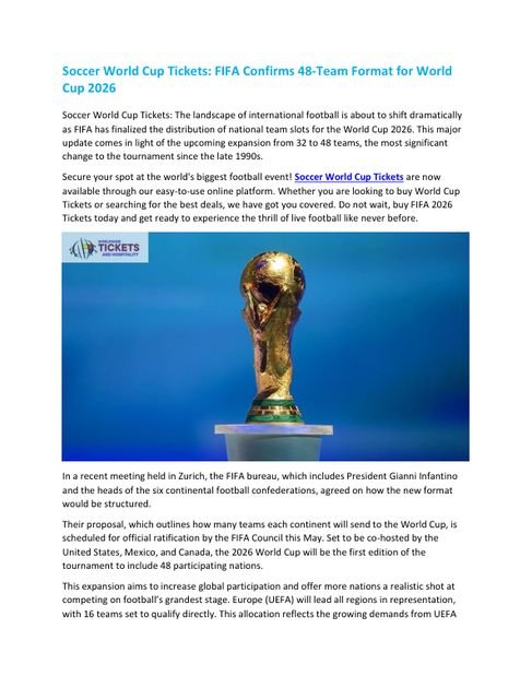 FIFA Confirms 48-Team Format… (PDF)