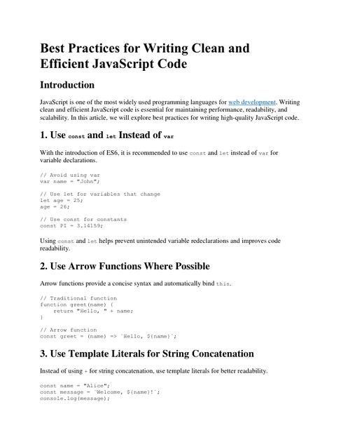 Best Practices for Writing Clean and Efficient… (PDF)