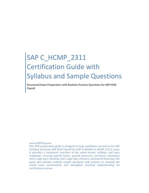 SAP C_HCMP_2311 Certification Guide with Syllabus and… (PDF)