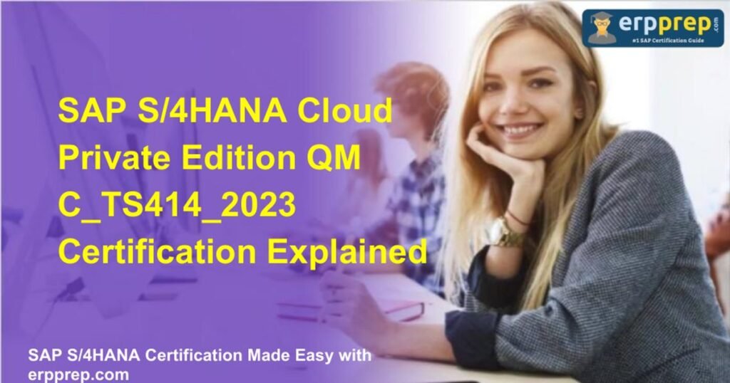 SAP S/4HANA Cloud Private Edition QM C_TS414_2023… (PDF)